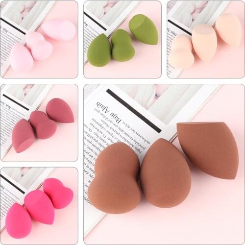 1/3Pcs New Colorful Waterdrop Makeup Sponge Blender Puff Face Foundation Powder Cream Blending Sponges Cosmetic Tools