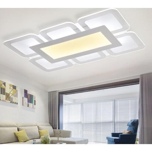 LED acrylic rectangular living room ceiling lamps modern simple creative square bedroom study Ceiling lights Lighting fixture