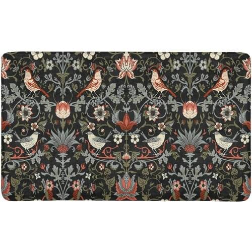 Vintage William Morris Indoor Doormat Non Slip Front Entrance Door Mat Rug Kitchen Mats for Floor Floor Mats Rug Cartoon
