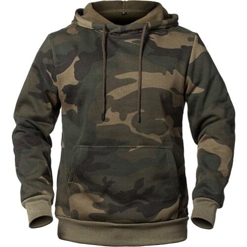 YIKUO Mens Camouflage Hoodies