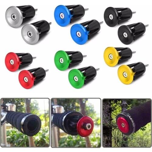 2Pcs/Set Aluminium Alloy Bike Bicycle Cycling Handle Bar Grip End Plug Cap Bicycle Exterior Accessories