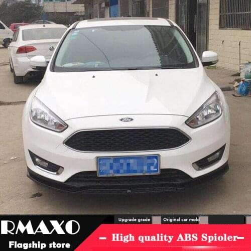 For Focus ABS Rear Bumper Diffuser Protector For 2016-2018 Ford Focus Sagitar Body kit bumper rear Front shovel lip rear spoiler