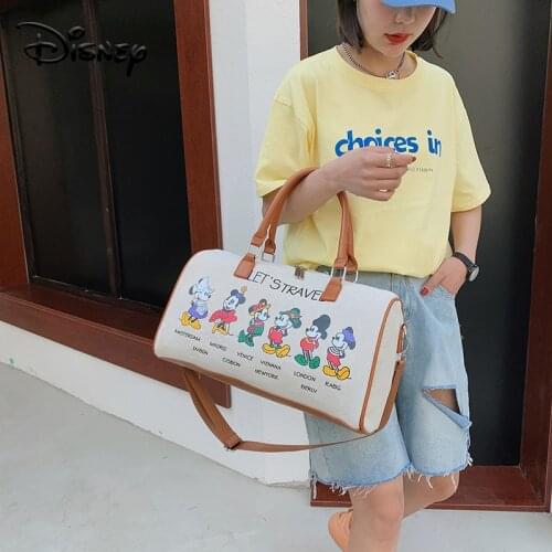 Disney Mickey Mouse Women Shoulder Messenger Bag Travel Bag Lady Tote Bag Minnie Handbag High Capacity For Women Shopping Use