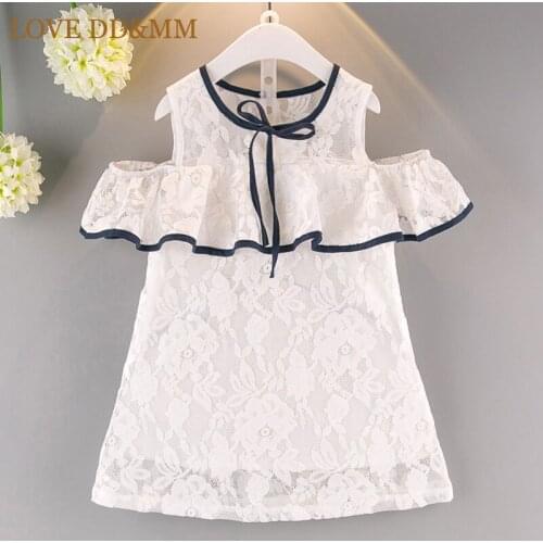 LOVE DD&MM Girls Clothing Dresses 2021 Summer New Girl Fashion Wild Cute Sleeveless Waist Dress