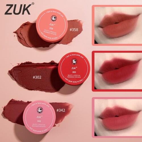 Zuk Mousse Matte Lipstick For Lips Mud Cosmetics Professional Makeup Full Portable Waterproof Lipsticks Make Up Tint Lip Stick