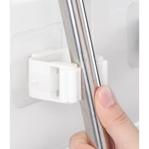 1 PCS Mop And Broom Holder Mop Organizer Garden Storage Rack Kitchen Tool Hanger Folding Rack Metal Tools Behind Doors/On Walls