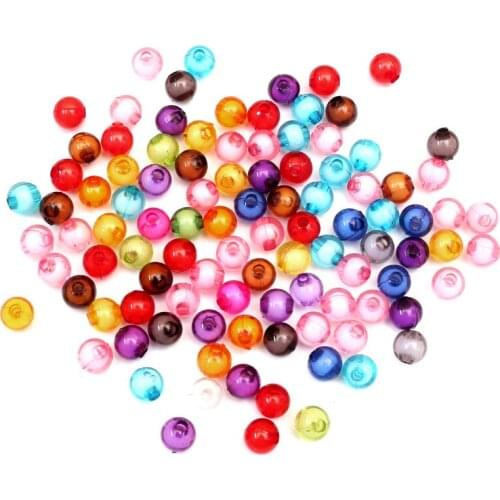10-100Pcs 8-20mm Mixed Round Transparent Acrylic Beads Loose Woman Men Jewellery Making DIY Bracelet Necklace Jewelry Finding