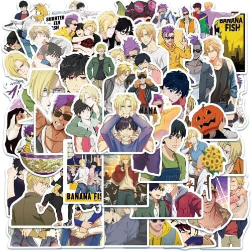 10/30/50pcs BANANA FISH Japanese Anime Stickers For Refrigerator Car Bike Helmet DIY Gift Box Guitar Decal Notebook Skateboard