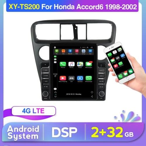 2DIN For Honda Accord 6 Car Radio Multimedia Video Player 4G Android System 1998 1999 2000 2001 2002 2003 Navigation GPS 2 din