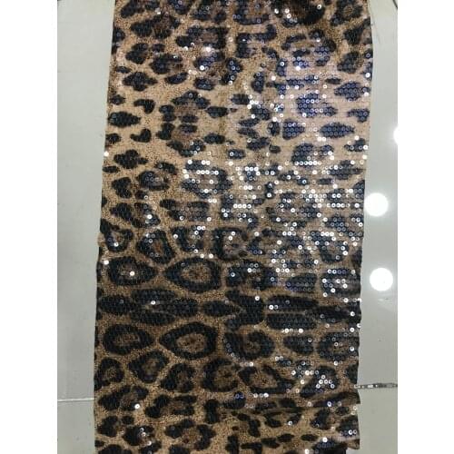 African lace fabric african lace fabric 2019 high quality lace sequin fabric Leopard Print nigerian lace fabrics