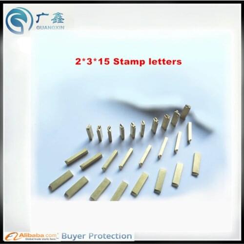 Freeshipping 2*3*15mm type hot stamping letters for DY-8 Manual coding machine hot stamping letters for 241B coding machine