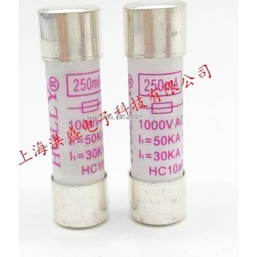 Free shipping 5pcs/lot Original Fast Fuse 10X38 250MA 0.25A 1000V 400MA 10A
