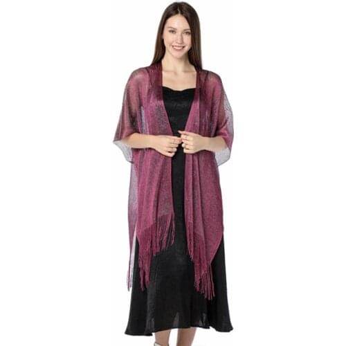 Sparkling Metallic Shawls and Wraps for Evening Party Dresses European And American Style Gold And Silver Shawl Glitter LX9E