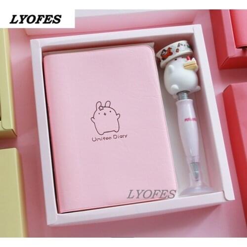 Cute Kawaii Cartoon fat Rabbit Journal Notebook Diary 2020 2021 Planner Notepad for Kids Korean Stationery school supplies