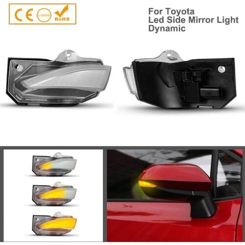 2Pcs Dynamic LED Side Mirror Lights Turn Signal Lamp Car Accessories For Toyota Corolla Levin E210 Hatchback Sienta XP170 Yaris