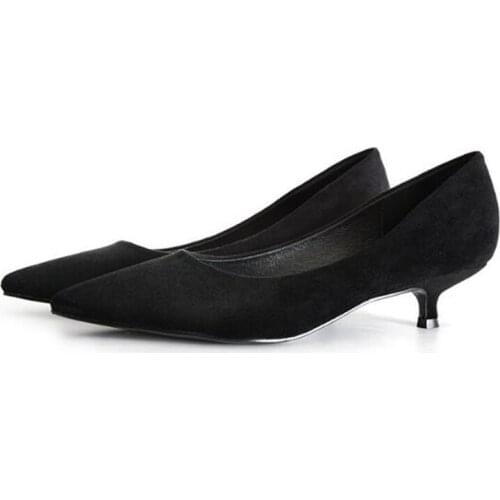 Office & Career Thin High Heels Pumps Women Shoes women pumps Flock Slip On 3.5CM Pointed Toe Shallow zapatos de mujer heels