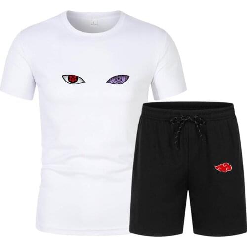 2021 New Casual Tops Anime Manga Printing Brand Sets Mens Clothing Summer Streetwear Men T-shirt Harajuku Beach Shorts