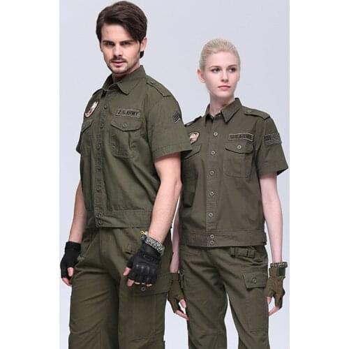 Outdoor Military Style Tactical T-shirt Men Women Casual Plus Size Hiking Hunting Shirts Couple Trekking Climbing Sport T-shirts