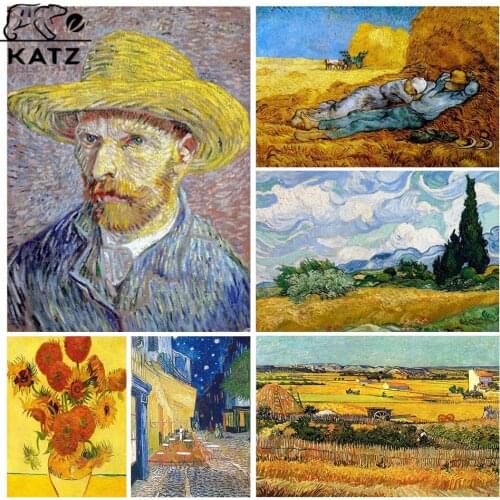 Van Gogh Personal Portrait Diamond Painting French Embroidery Crossing Diy Sunflower Landscape Mosaic Cross Stitch Home Decor