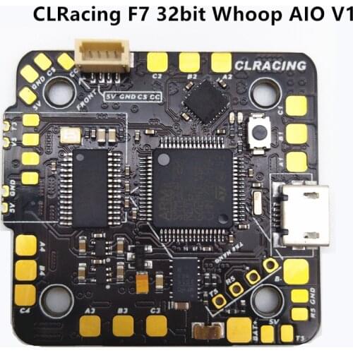 CLRacing F7 Flight Controller 32bit Whoop AIO V2 MPU6000 20A 4in1 ESC 2-6S Lipo Betaflight OSD TBS VTX RX F722 FC STM32F722RET6