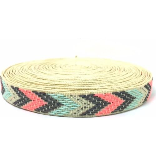 ZERZEEMOOY NEW 5/8'' 15mm 10yard/lots 100% polyester Color arrow geometry Woven Jacquard Ribbon dog chain accessories