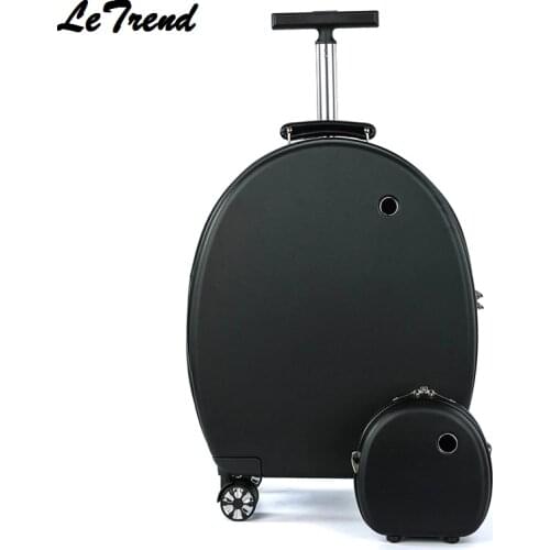 Letrend Women Rolling Luggage Set Spinner Suitcases Wheel Trolleyvintage password Travel Bag Student 20 inch Carry on Luggage