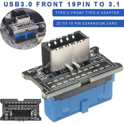 Mayitr 1pc USB 3.1 Front Panel PC Socket Key-A Type-E to USB 3.0 20Pin Header Extension Adapter For PC Computer
