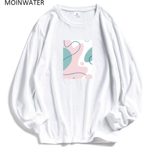 MOINWATER 2021 NEW Lady Casual T shirts Female 100% Cotton Tees Women Fashion Soft Basic Tops MLT2034