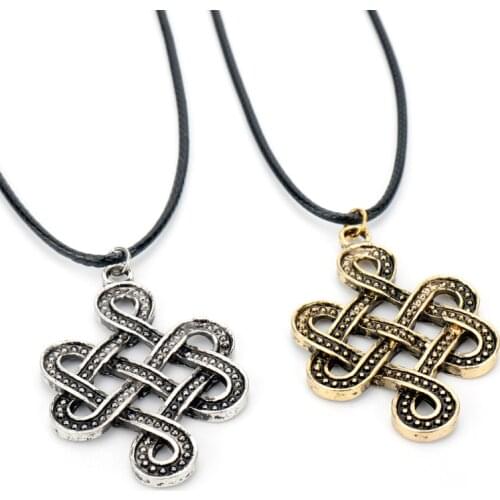 MQCHUN Viking Men Celtic Knot Irish Necklace Pendant Norse Infinite Knot Slavic Scandinavian Pendant Amulet Nordic Talisman -30
