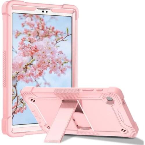Cute Stand Case For Samsung Galaxy Tab A7 Lite 8.7 2021 SM-T220 SM-T225 T220 Heavy Duty Armor Hard PC Soft Silicone Cover