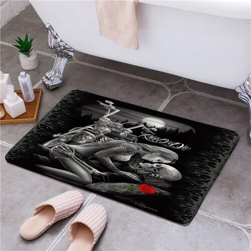 Skeletons And Beauties Entrance Door Floor Mat Door Mat Non-Slip Foot Pad Home Welcome Carpet For Hallway Bath Kitchen Doormat