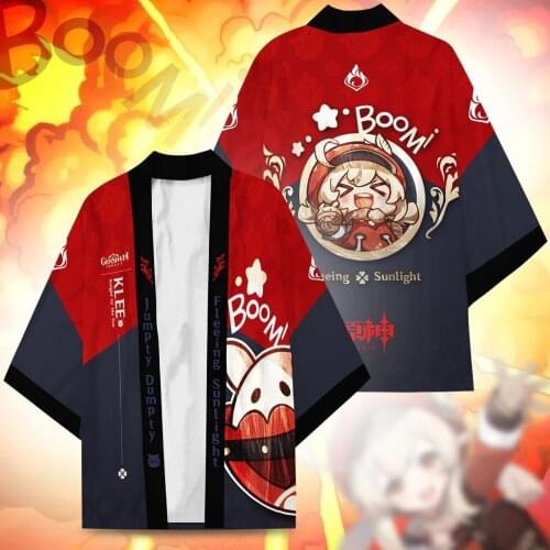 New game Genshin Impact printed loose clothing two-dimensional animation surrounding men and women haori cloak kimono pajamas