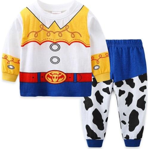 New Hot Childrens Clothing Pijamas Set Toy Story 2 3 Jessie Cartoon Sets Woody Pyjamas Cotton LongSleeve Sleepwear XMAS Gift