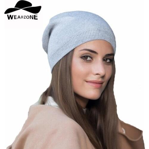 New Women Beanies Autumn Winter Casual Knitted Caps Solid Snap Slouch Skullies Bonnet Beanie Hats Gorro