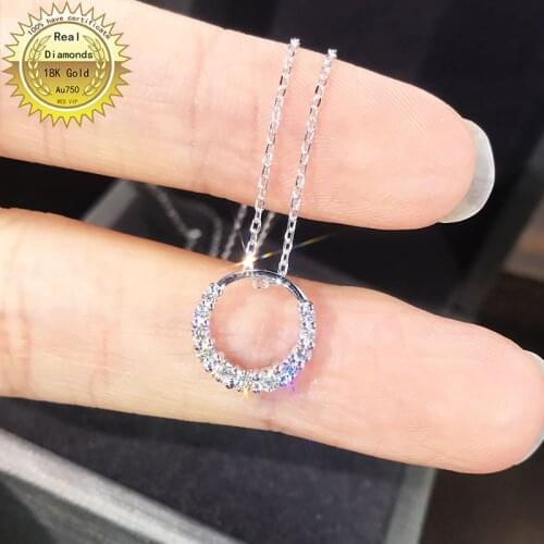 100% 18K white gold natural diamond necklace all use 0.25ct diamond and have certificate HM013