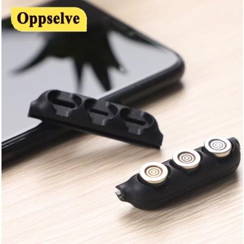Portable Magnetic Plug Adapter Wire Organizer Metal Storage Container for iPhone Micro USB Type C Magnet Charger Cable Connector