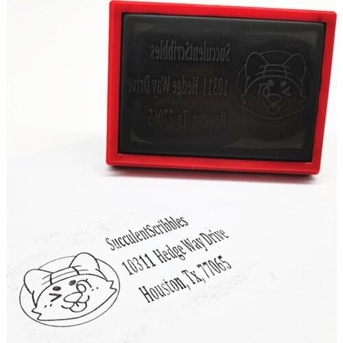 Professional Customized Photosensitive Rectangle Shape Seal Stamp Pre-ink Custom Name Logo Address Date In Any Language