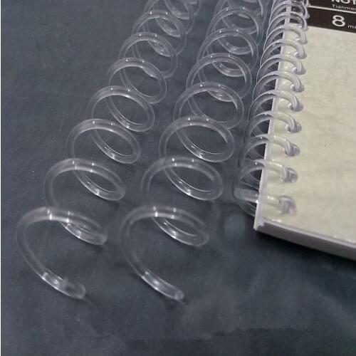 A4 48 Hole Transparent Loose-leaf Plastic Binding Ring Single Coil Spring Spiral Rubber Punch Ring For Notebook School Supplies