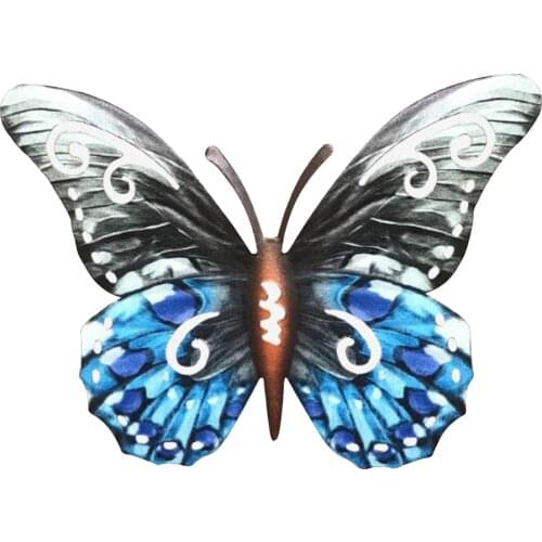 Garden Colorful Blue Butterfly of Wall Decoration for Home and Garden Outdoor Decoration Statues Miniatures Sculptures