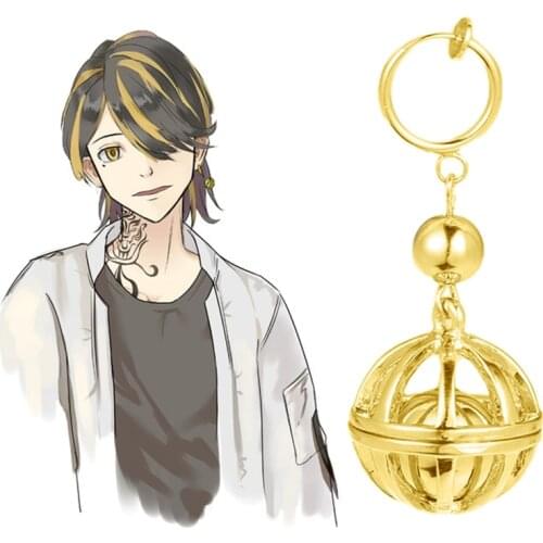 Tokyo Revengers Hanomiya Ichitora Pendant Earrings Unique Without Piercing Earrings for Women and Man Cosplay Anime Jewelry