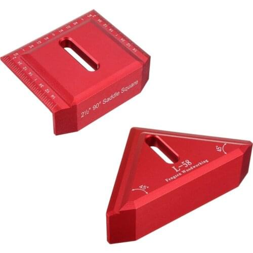 Aluminum Alloy 45/90 Degree Scribing Ruler Saddle Square Woodworking Measuring Marking T Ruler Bend Ruler