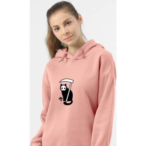 Funny Skull Graphic Hoodies Goth Clothes Women Punk Gothic Vintage Casual Pullover Winter Tracksuit Kawaii Sweetshirt for Girls