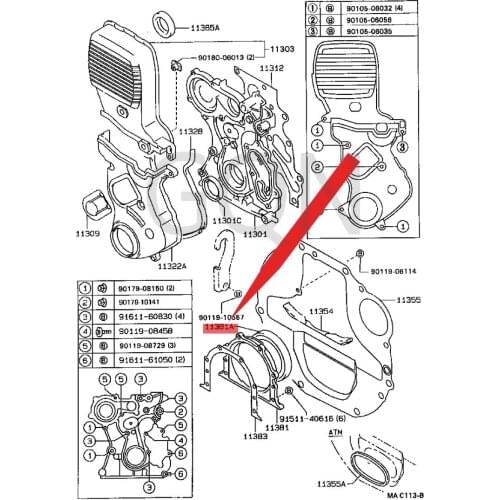 Engine rear oil seal 1998-Toy ota ALT EZZ ASU PRA CRE SSI DAS OAR ER crankshaft rear oil seal front rim oil seal