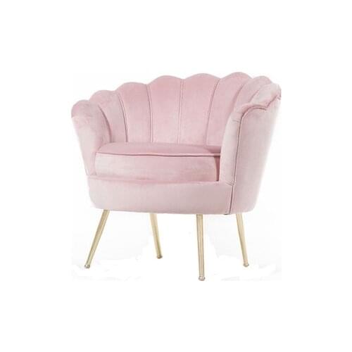 ChinaFurniture processing and production factory modern light luxury velvet single sofa with stainless steel foot