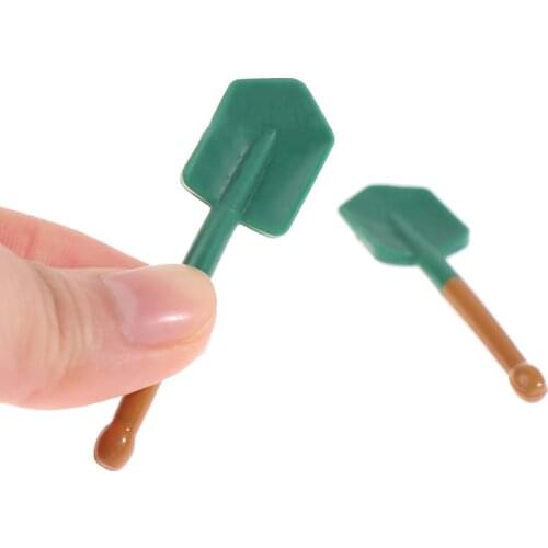 1:12 Dollhouse Miniature Shovel Farming Tool Model Toy Doll House Garden Decor