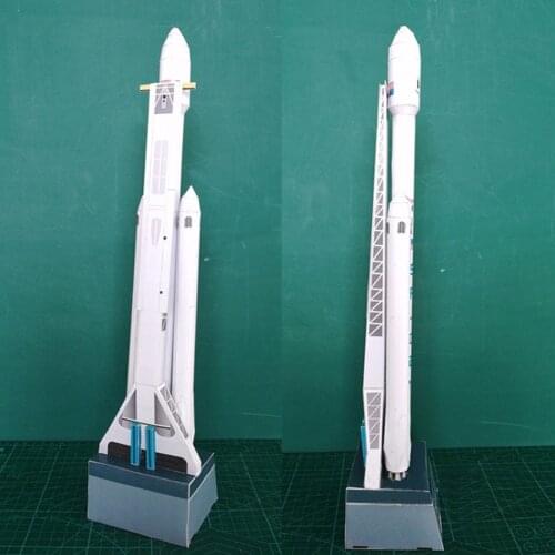 1:160 Space X Falcon Heavy-duty Rocket 3D Paper Model Puzzle Student Hand Class DIY Space Papermodel Origami Toy 42cm