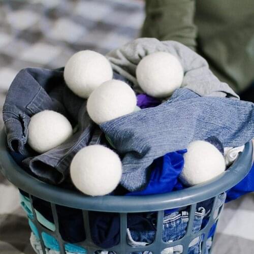 1pcs 6cm Natural Laundry Balls Reusable Wool Dryer Tumble Ball Ball Fabric Laundry Cleaning Clothes For Washing Dryer Softe J6A9