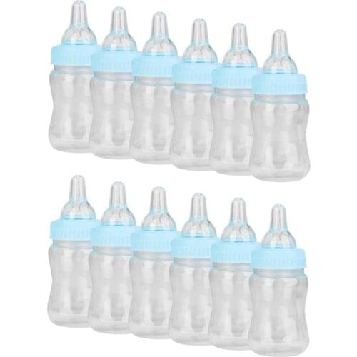 12 Pieces Feed Bottle Candy Gift Box for Baby Shower Favors Sweets
