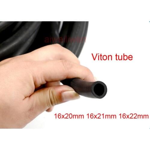 16x20mm 16x21mm 16x22mm 16mm Fluorine rubber hose FKM tube Viton tubing FPM pipe acid-base heat oil resistant fluororubber tube