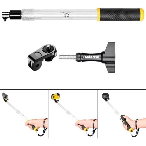 45-80cm 2-Section Extendable Floating Pole Diving Surfing Waterproof Selfie Stick Underwater Monopod for DJI OSMO Action Camera